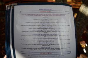 Menu (some vegan items) at Ike's Quarter Cafe in Nevada City