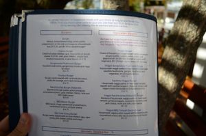 Menu: vegetarian burgers (some vegan, or can be made vegan on request) at Ike's Quarter Cafe in Nevada City