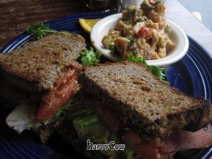 Veggie Creole BLT -- OMG good!  Plus a vegan potato salad on the side!! at Ike's Quarter Cafe in Nevada City