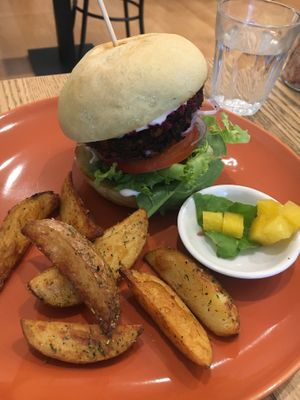 JOF burger at Joy of Flora in Adelaide