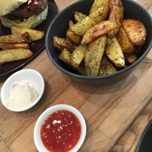 Half serve of wedges at Joy of Flora in Adelaide