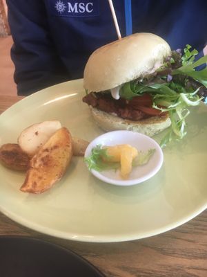 Spare rybs burger at Joy of Flora in Adelaide