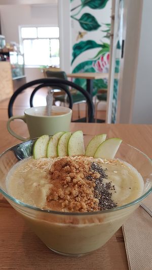 Apple pie smoothie bowl at Joy of Flora in Adelaide