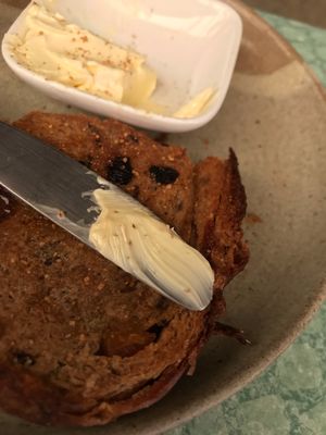 Raisin toast  at Joy of Flora in Adelaide