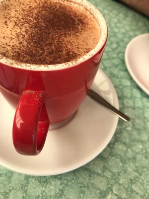 Hot chocolate  at Joy of Flora in Adelaide