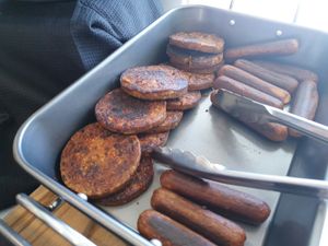 Vegan nbq at Joy of Flora in Adelaide