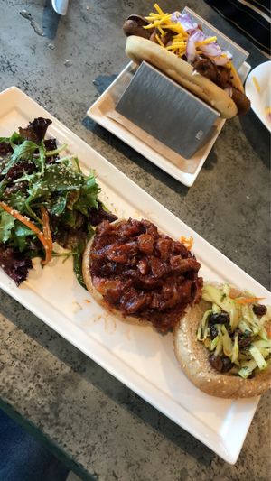 BBQ sandwhich and chili dogs at Seed - St Claude in New Orleans