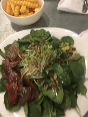 Roasted carrot & avocado salad at Seed - St Claude in New Orleans