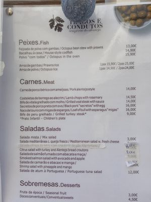 Salad at Tragos E Condutos in Evora