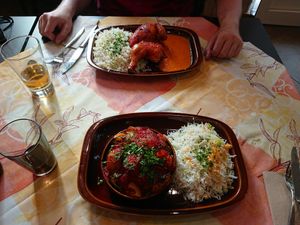 Restaurant with vegan options (Alicha/ vegetable Pan) at Zam Zam in Gottingen