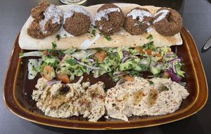 Falafel platter  at Zam Zam in Gottingen