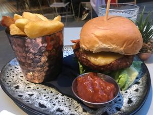 The redemption burger at Redemption - Seven Dials in London