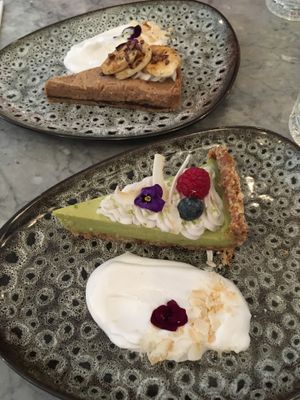 Key lime cheesecake and banoffee pie at Redemption - Seven Dials in London