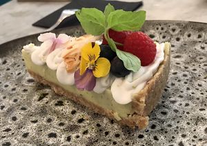 Key lime cheesecake at Redemption - Seven Dials in London