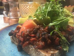 Black bean chimichurri. Yum! at Redemption - Seven Dials in London