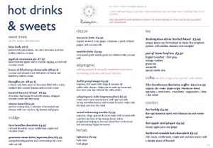 New menu! at Redemption - Seven Dials in London