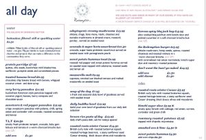 New menu! at Redemption - Seven Dials in London