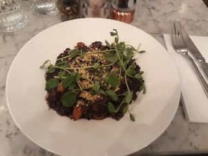 Wild mushroom and roast squash risotto  at Redemption - Seven Dials in London