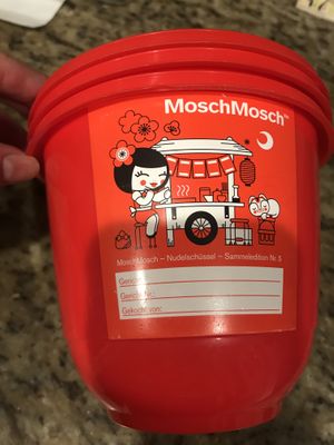 Cute take out containers are reusable ! at MoschMosch in Wiesbaden
