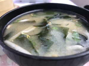 Miso soup at MoschMosch in Wiesbaden