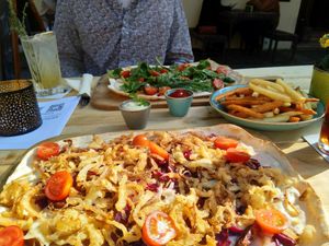 Flammkuchen at Mokel Bar in Muenster