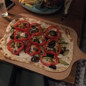 Curry flatbread  at Mokel Bar in Muenster