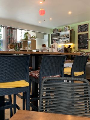Cheery dining room at Potiron et Ciboulette in Angers
