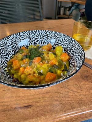 Delicious tagine & rice at Potiron et Ciboulette in Angers