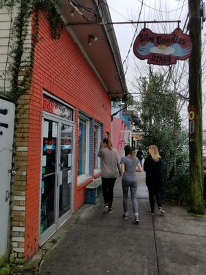 Outside at Slim Goodies Diner in New Orleans