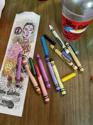 I asked for crayons! at Slim Goodies Diner in New Orleans