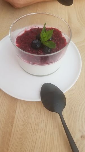 Pana cotta at Bhajan Cafe in Nice