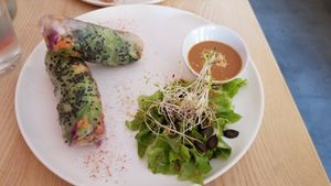 Mango spring rolls at Bhajan Cafe in Nice