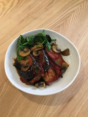 Gratin d'aubergines at Bhajan Cafe in Nice