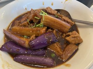 Eggplant dish  at Loving Hut - Barber Lane - Maybe closed in Milpitas