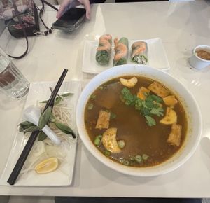 Bun hue noodle soup  at Loving Hut - Barber Lane - Maybe closed in Milpitas