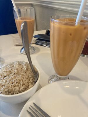 thai iced teas and brown rice  at Loving Hut - Barber Lane - Maybe closed in Milpitas