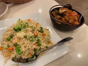 Fried Rice and Mushroom Tofu at Loving Hut - Barber Lane - Maybe closed in Milpitas