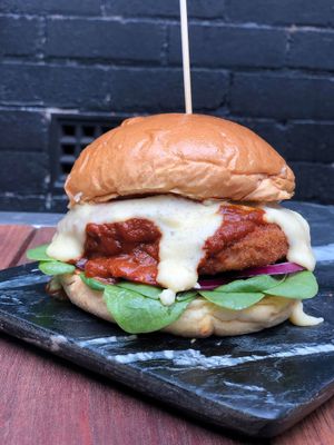 Parma Burger at MURDEReats in Leichhardt