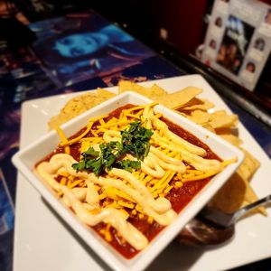 Vegan chili at Queen City Cinema Club in Bangor
