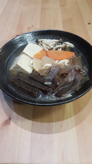 Udon ramen with my selection (coat 115 NT) at Shū Niàn - Vegine  in Taitung