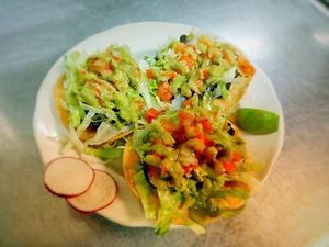 Tostadas vegan on menu everyday!! at La Malaguena Mexican - Maybe closed in Stowe