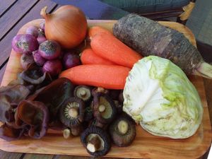 Fixings for vegan spring rolls using 3 diff. mushrooms and taro wrapped in fresh locally made rice paper. Very rich and hearty flavour. Delish dipping sauce with roasted peanuts. at Bar Ang in Battambang