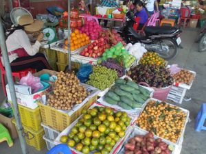 Beautiful Khmer fruit with no chemicals. at Bar Ang in Battambang