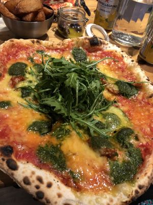 Pesto pizza   at The Wood Oven in Newcastle Upon Tyne