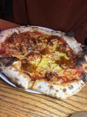 Schicken Tikka Kebab pizza  at The Wood Oven in Newcastle Upon Tyne