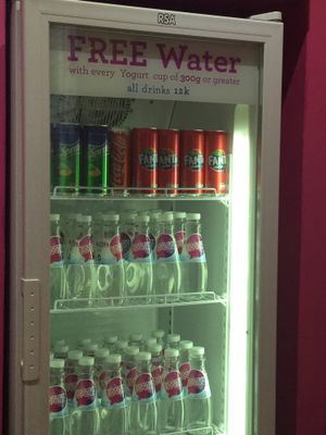 Free water with purchase  at Yogurt Republic in Seminyak