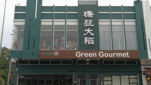 Stall front at Green Gourmet in Muar