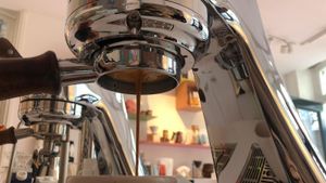 Coffee machine, first Modbar in the Netherlands - Hummingbird specialty coffees and teas, vegan sweets. at Hummingbird in Amsterdam