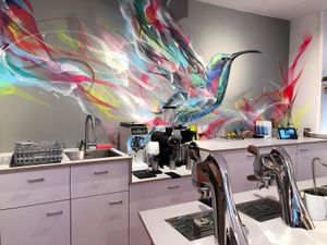 Coffee machine, first Modbar in the Netherlands - Hummingbird specialty coffees and teas, vegan sweets. at Hummingbird in Amsterdam