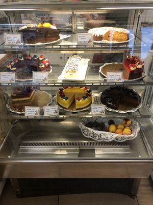 Teil der Tortenauswahl  at Omas Backstube in Vienna